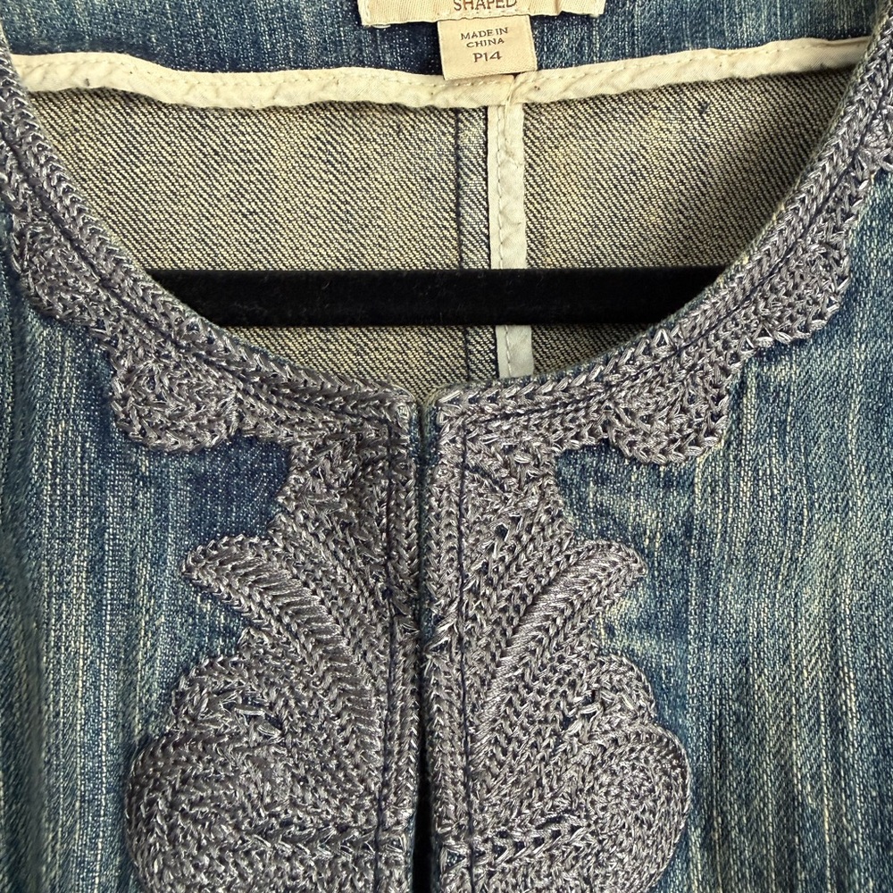 Coldwater Creek Embroidered Denim Jacket - Picture 2 of 6